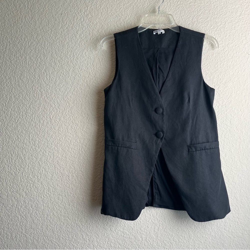 Reformation Casey Vest Charcoal Sleeveless Vest